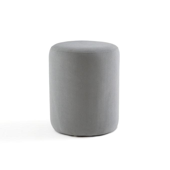 Пуф из велюра в рубчик