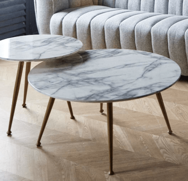 Набор кофейных столов под мрамор