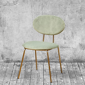 Стул салатовый с золотыми ножками
