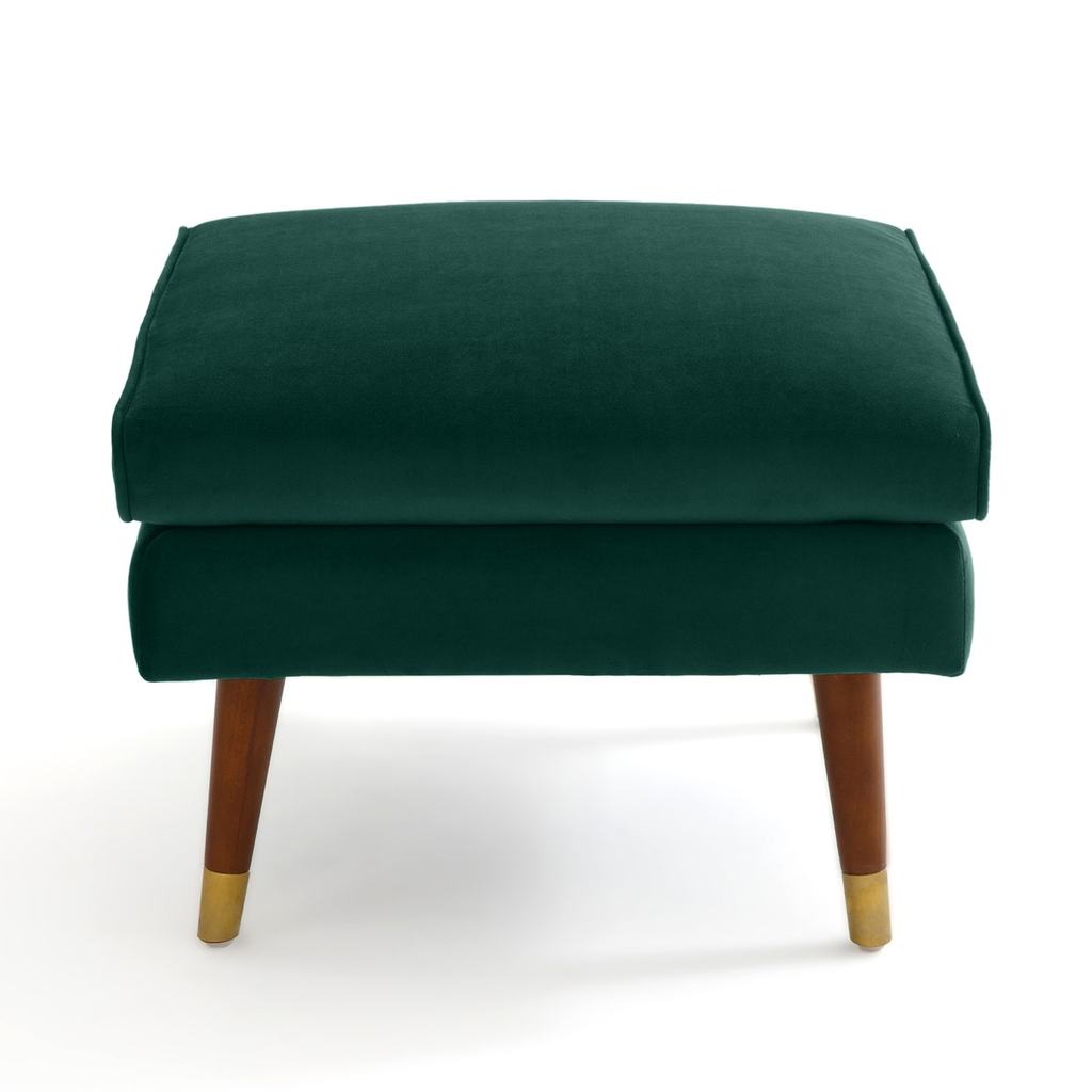 Пуф из изумрудного велюра