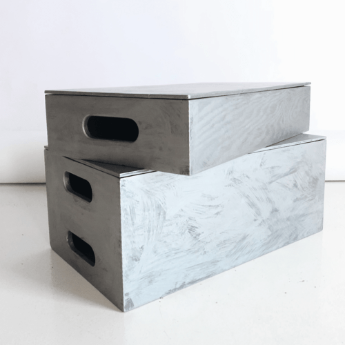 Эппл боксы серебряные (серые) 2шт APPLE BOX