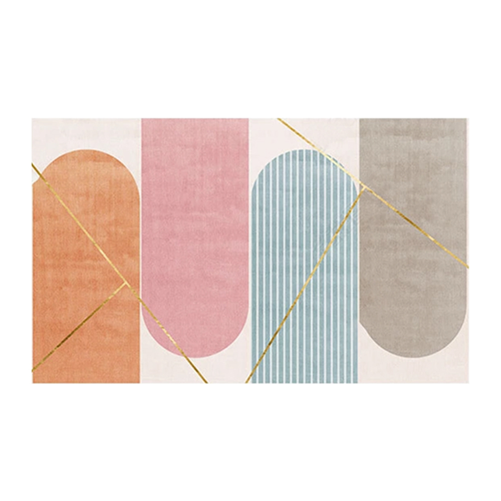 Ковёр розовый с узорами 140x200