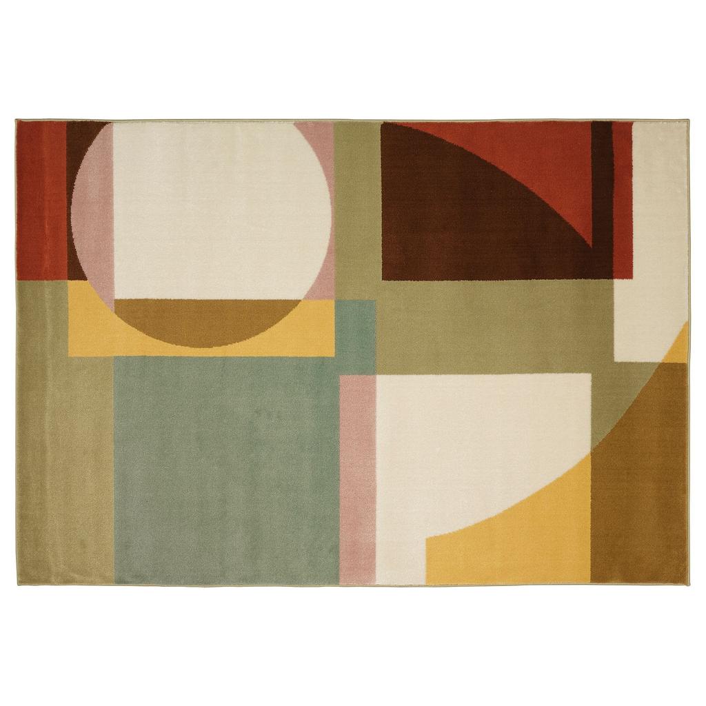 Ковёр цветной с геометрическим принтом 133х195