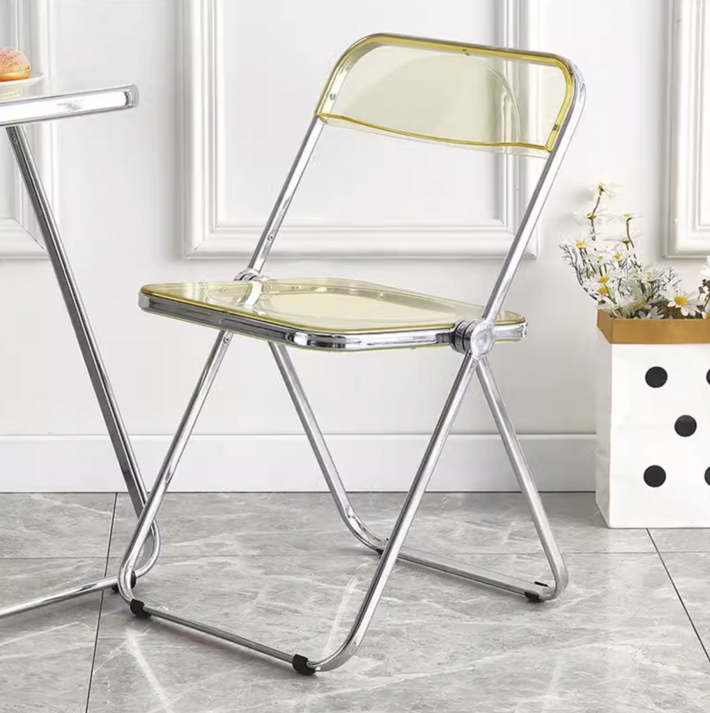 Стул прозрачный складной Plia chair оливковый