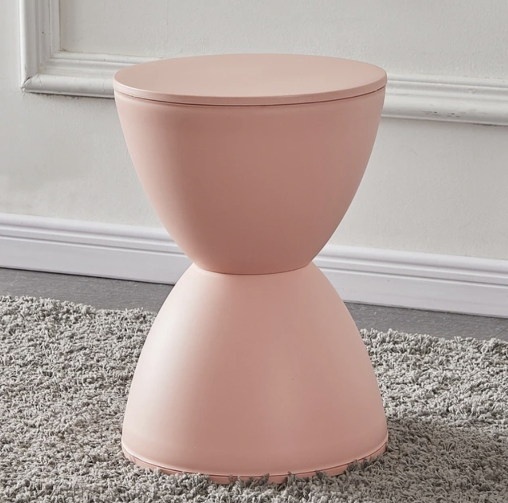 Пуф цветной розовый