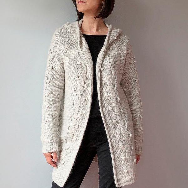 © Amelie - floral cable cardigan by Vicky Chan • www.ravelry.com