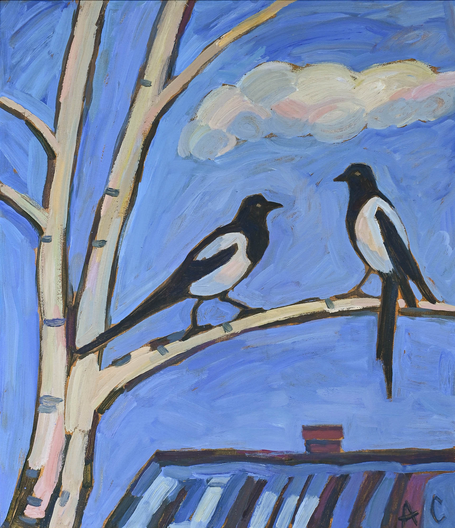 Сороки на березе