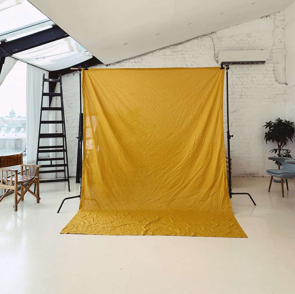 Горчичный фон 2,5 х3,5 м