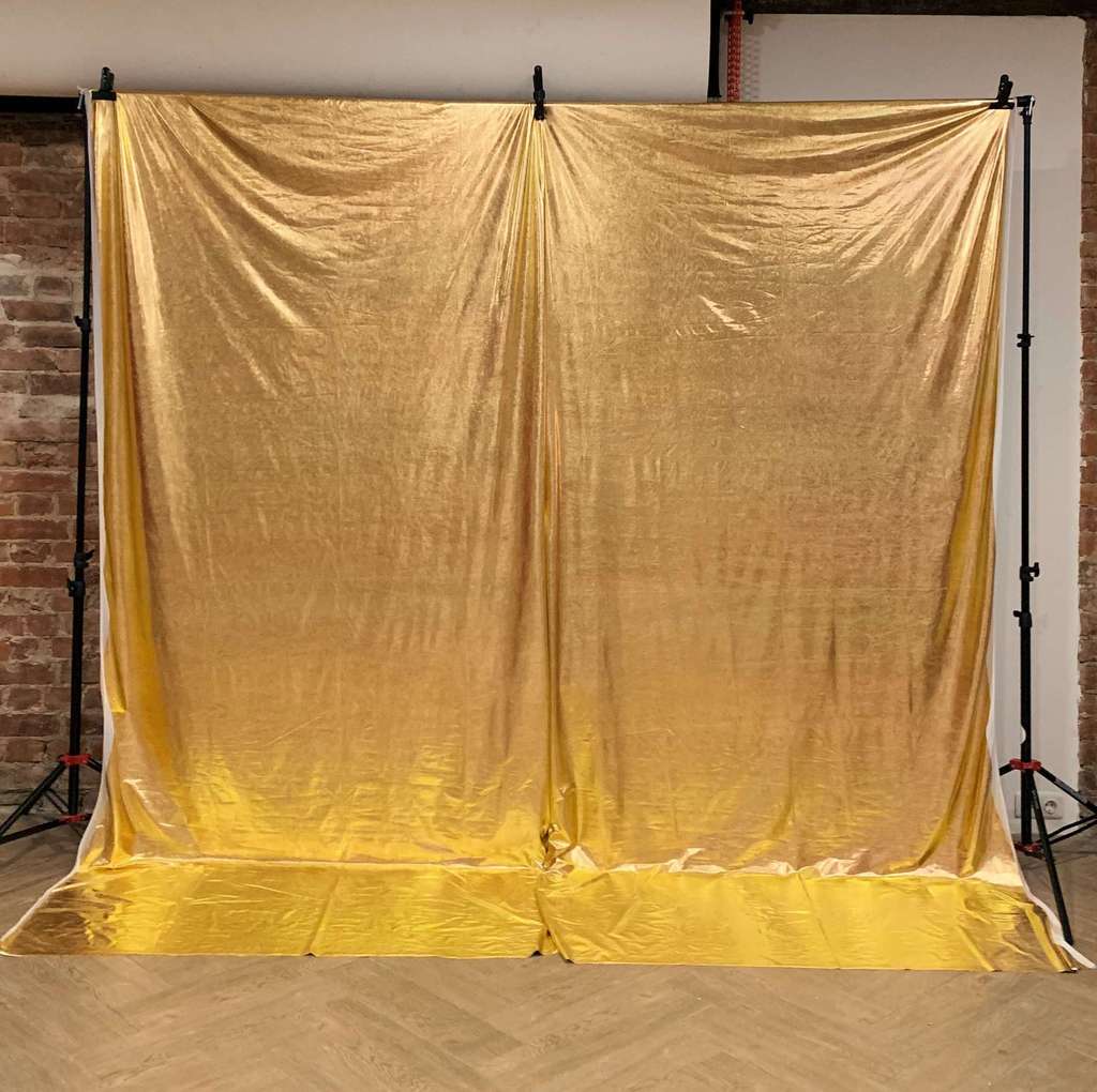 Фон тканевый праздничный "Золото"