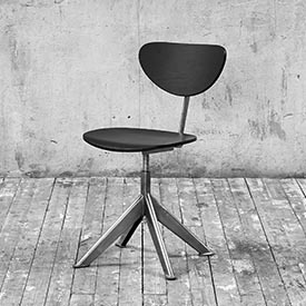 Стул, фанера с ореховым шпоном, основание сталь