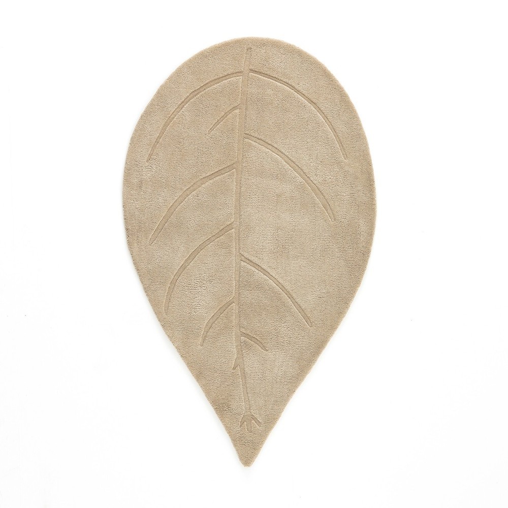 Ковер в форме листа из 100% шерсти :145x85