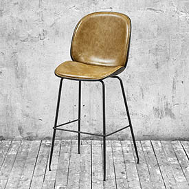 Барный стул, полипропилен, иск.кожа, железо