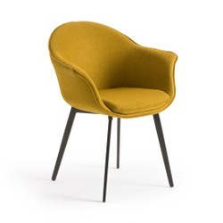 Обеденное кресло горчичного цвета винтажное