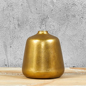 Ваза из алюминия, 18*18 см золотая