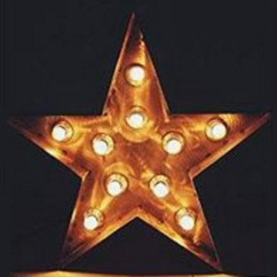 Звезда с ретро лампочками
