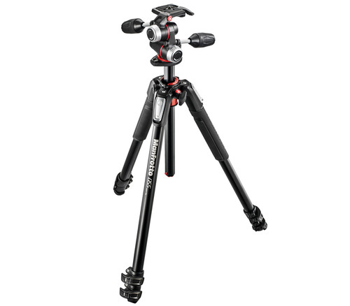 Штатив премиум Manfrotto MK055XPRO3-3W с 3D головкой и функцией горизонтального наклона центральной штанги