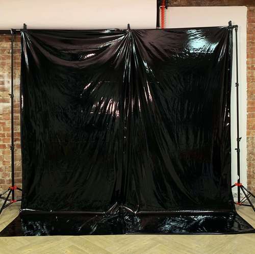Черный латексный фон 1.5х3м