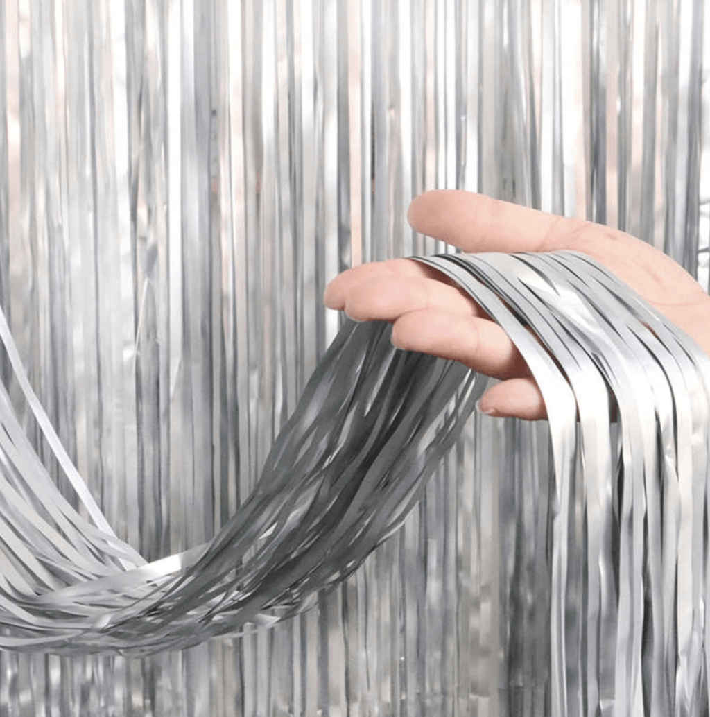 Фон Мишура "Silver" матовая