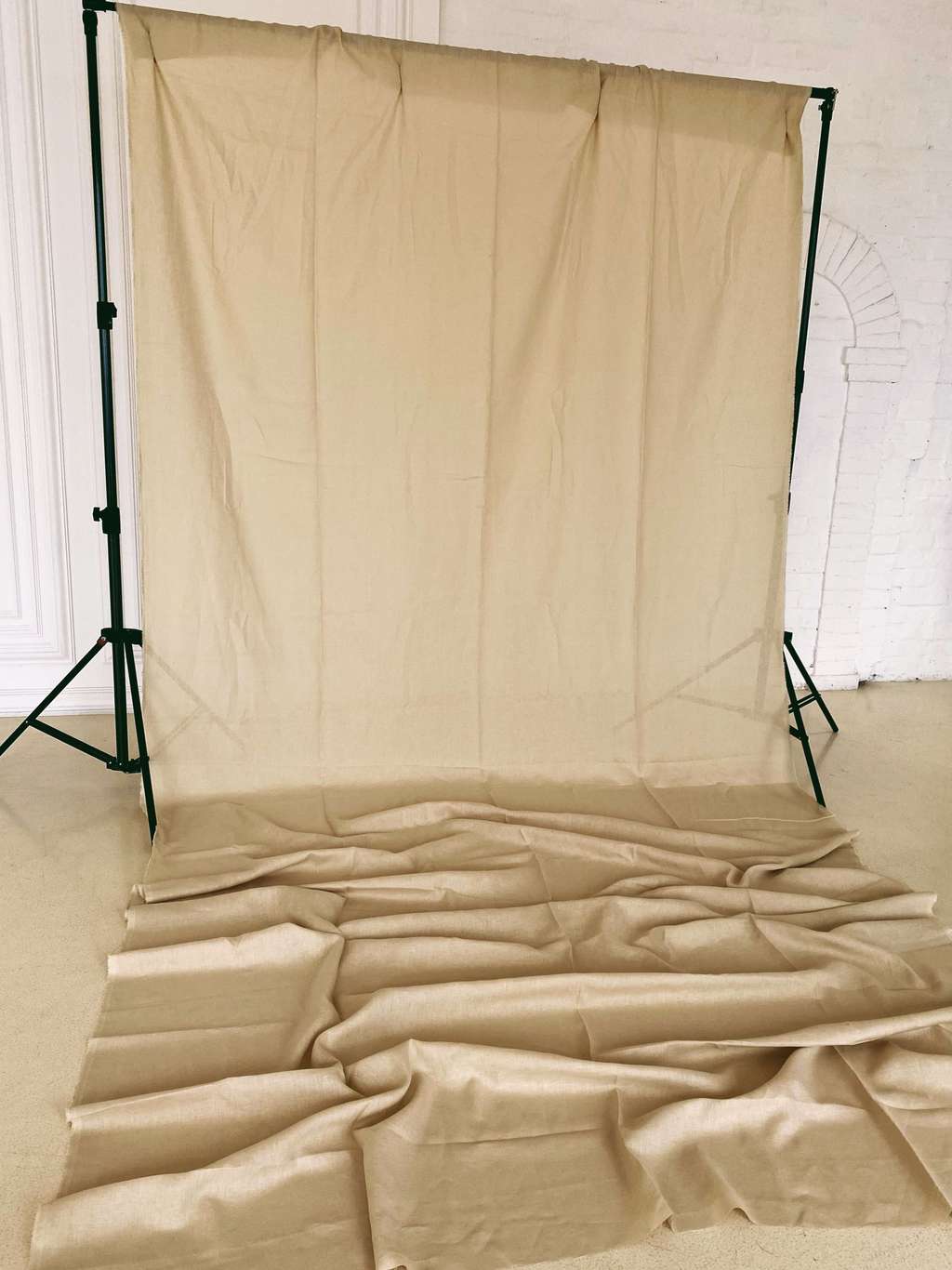 Бежевый льняной фон