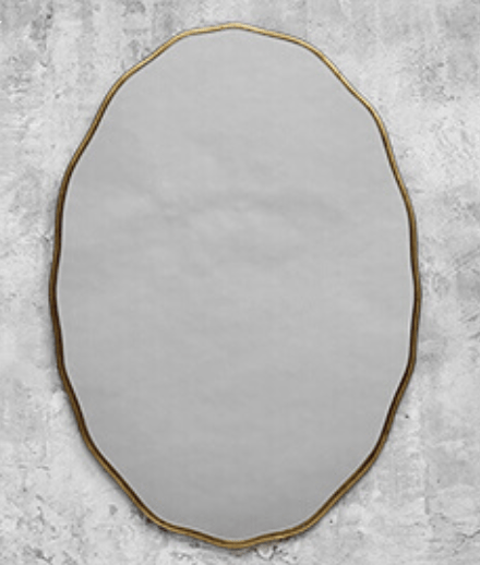 Зеркало в тонкой металлической рамке 100*70