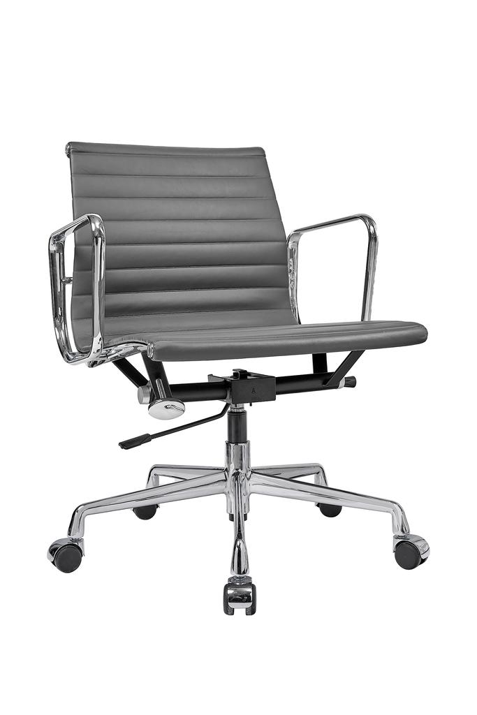 Кресло Eames Style Ribbed Office Chair EA 117 черная кожа