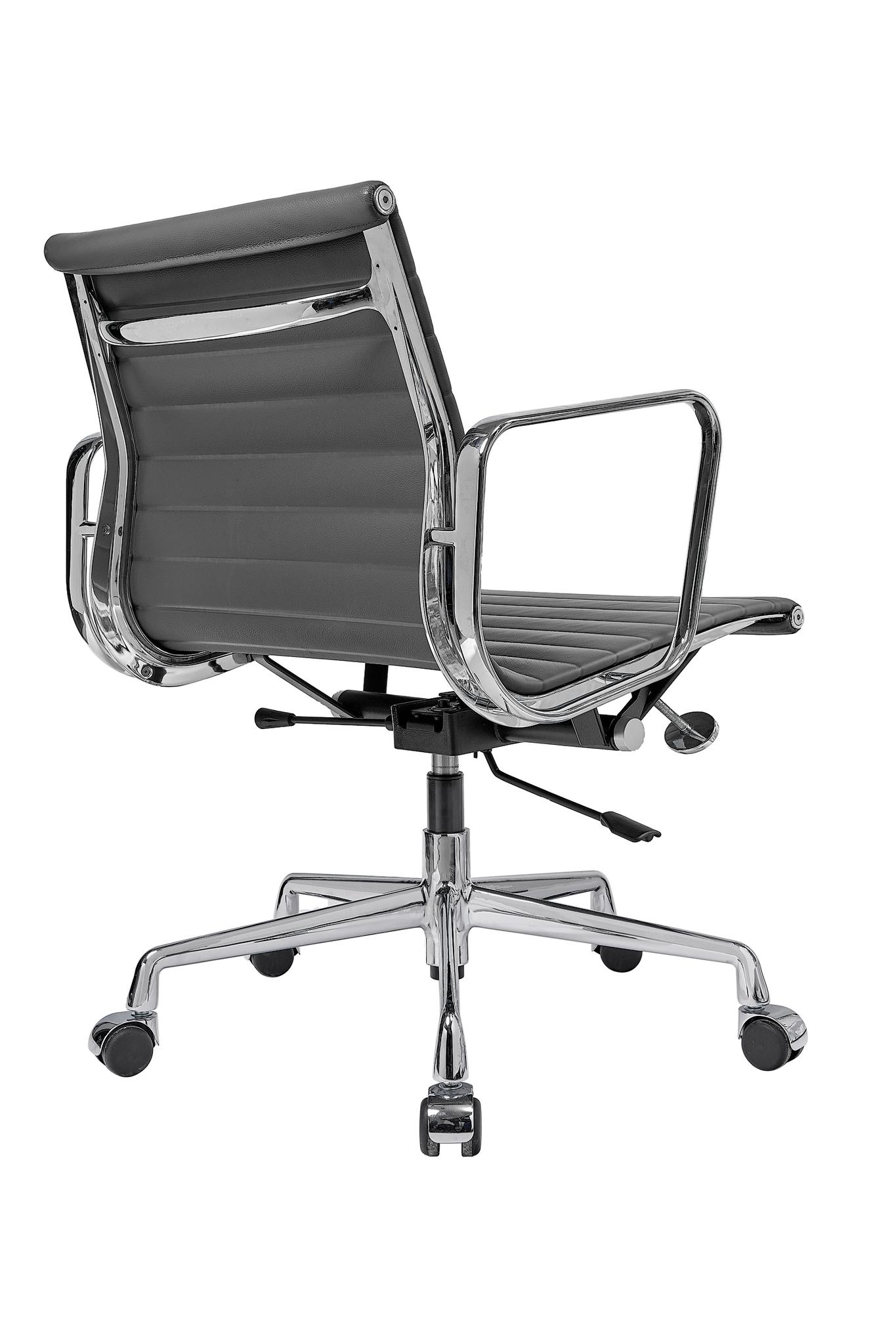 COMPACT LO CHAIR 02 basque “gray stripe” Стулья, кресла > Кресло Eames Style Ribbed Office Chair EA 117