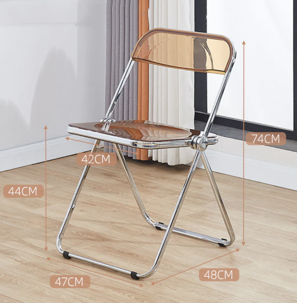 Стул прозрачный складной Plia охра