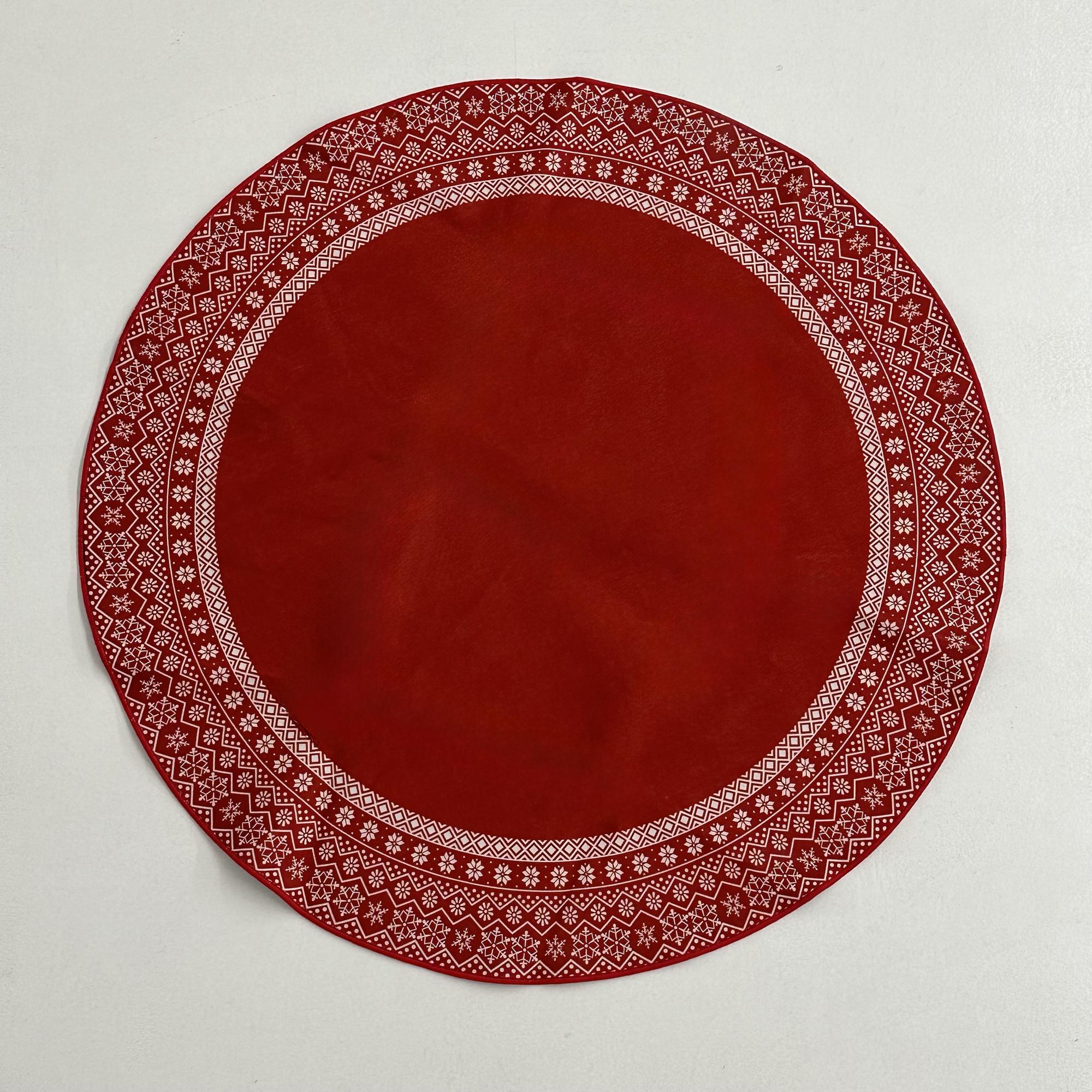 Ковер красный орнамент 120*120