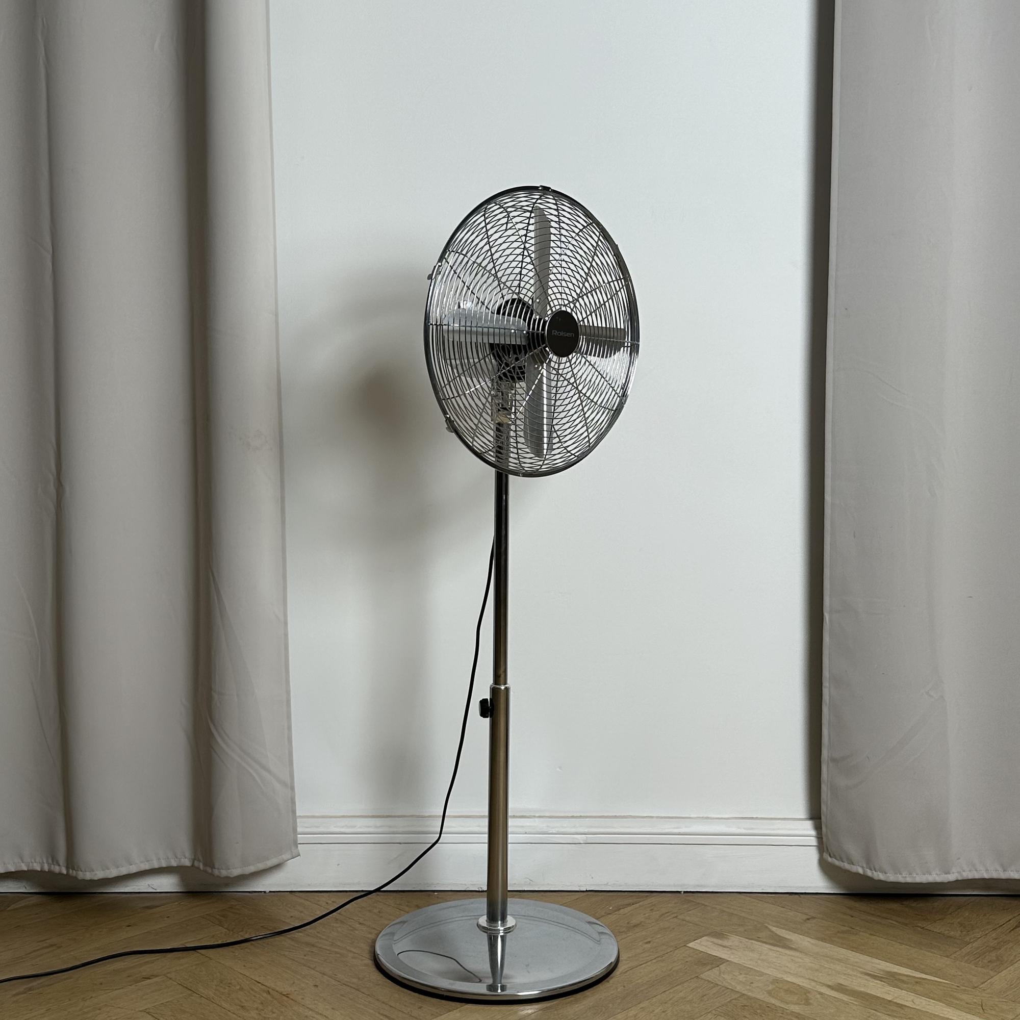 Вентилятор хромированный на ножке