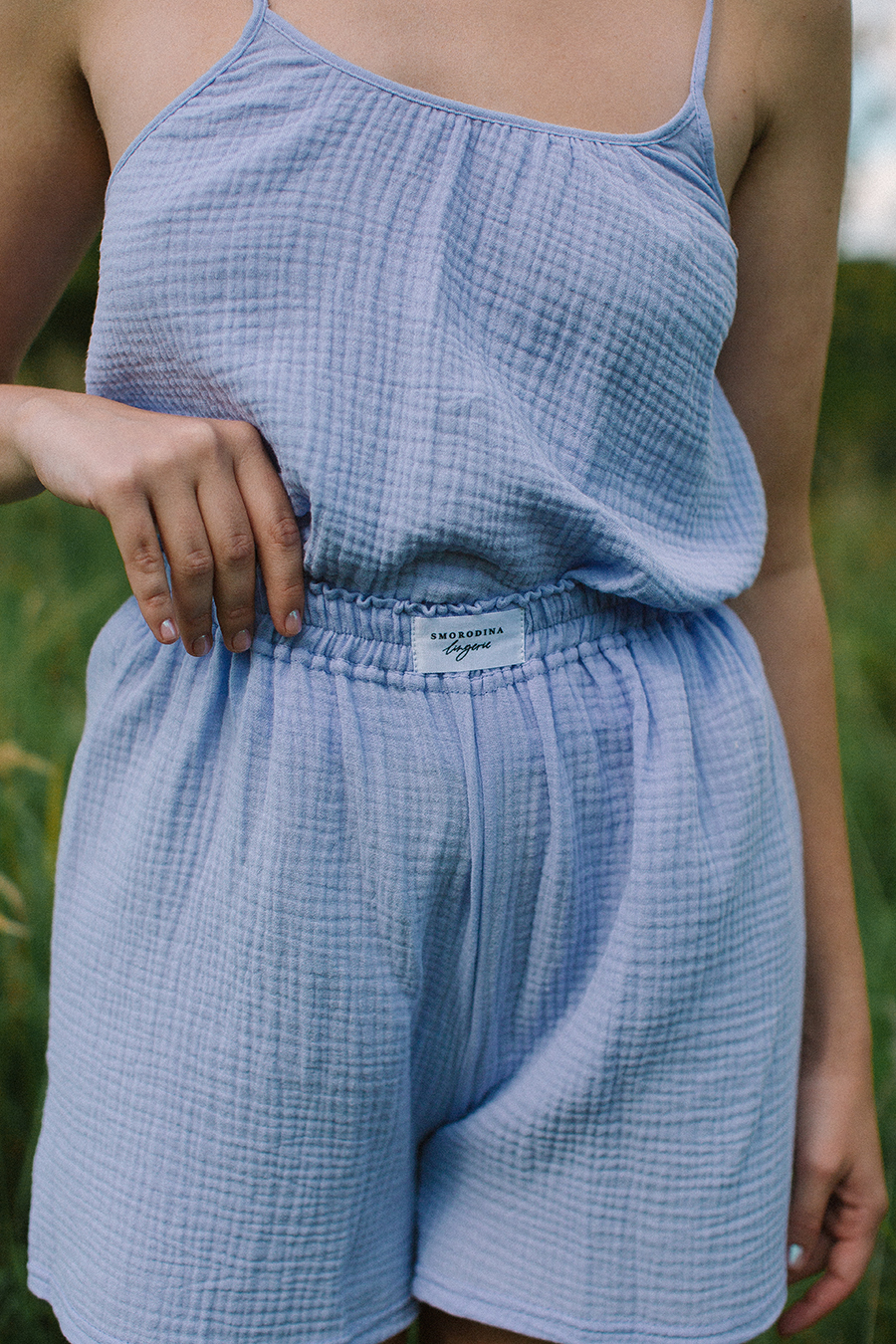 Шорты пижамные из муслина ЛАВАНДА