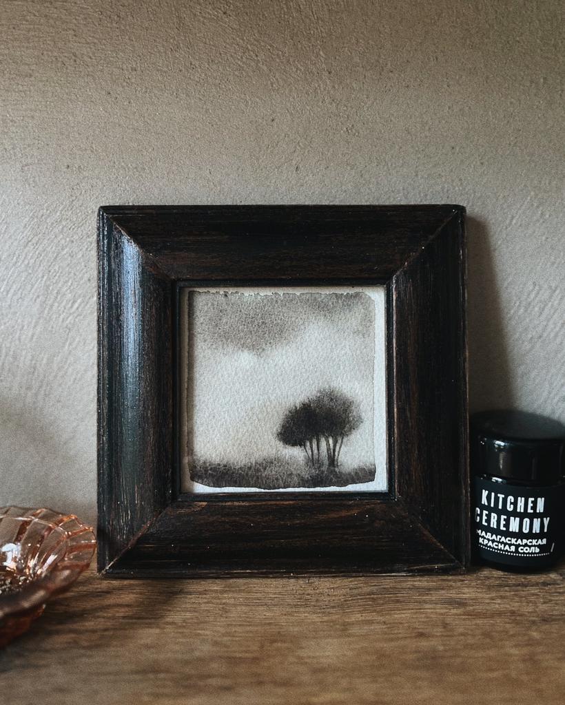 Акварель "Дерево" в рамке