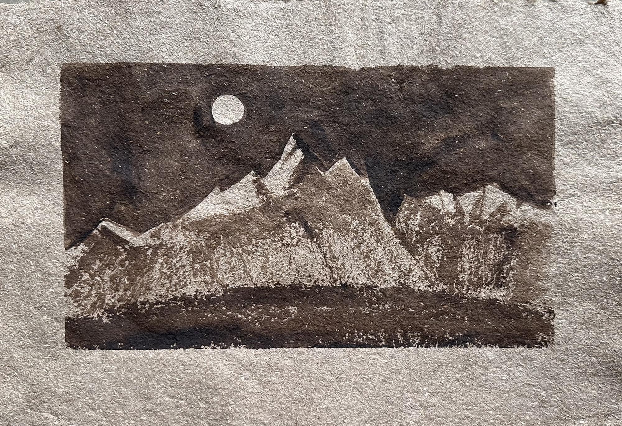 Этюд. Горы Кавказа