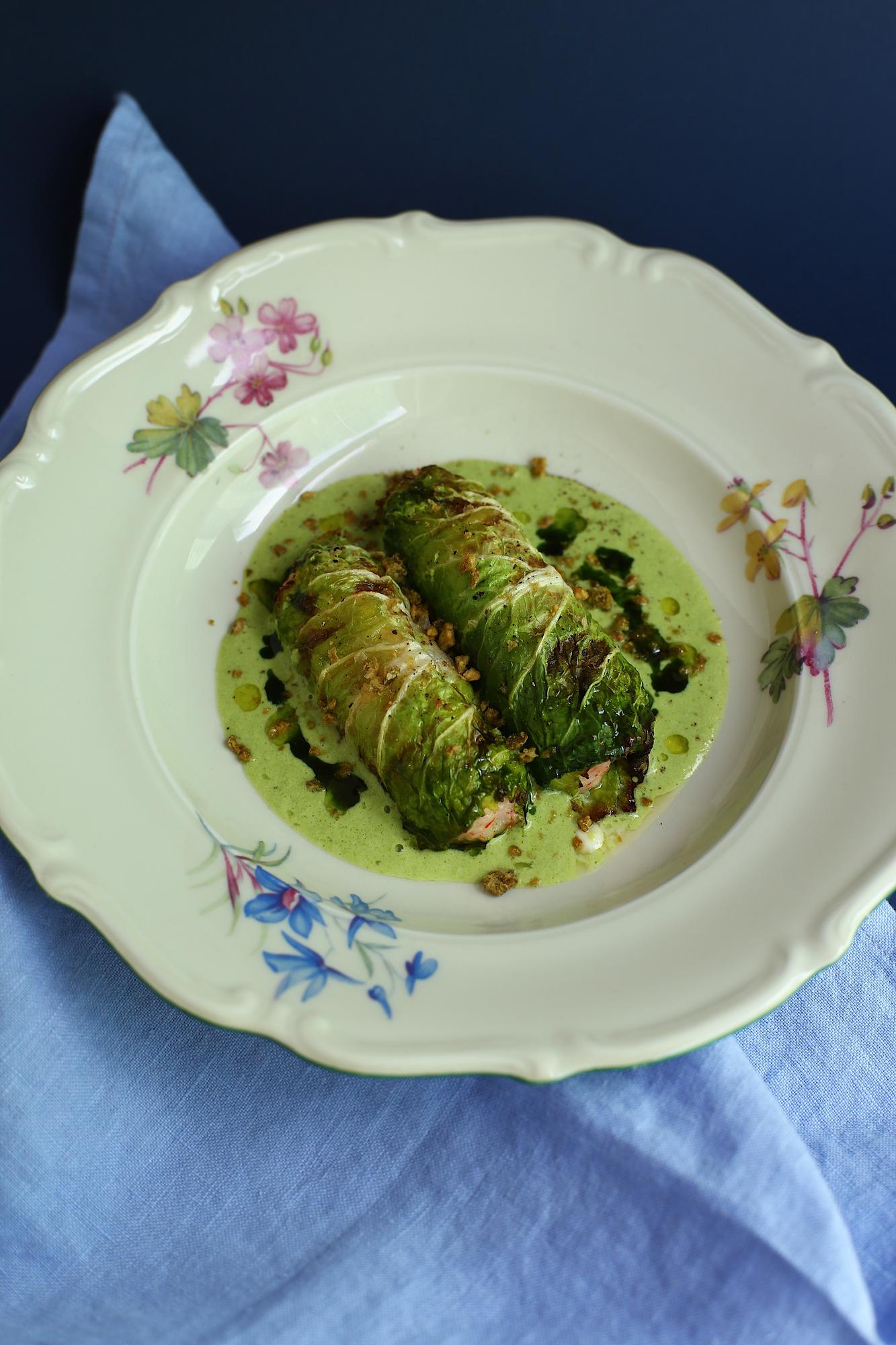 Голубцы, краб, биск