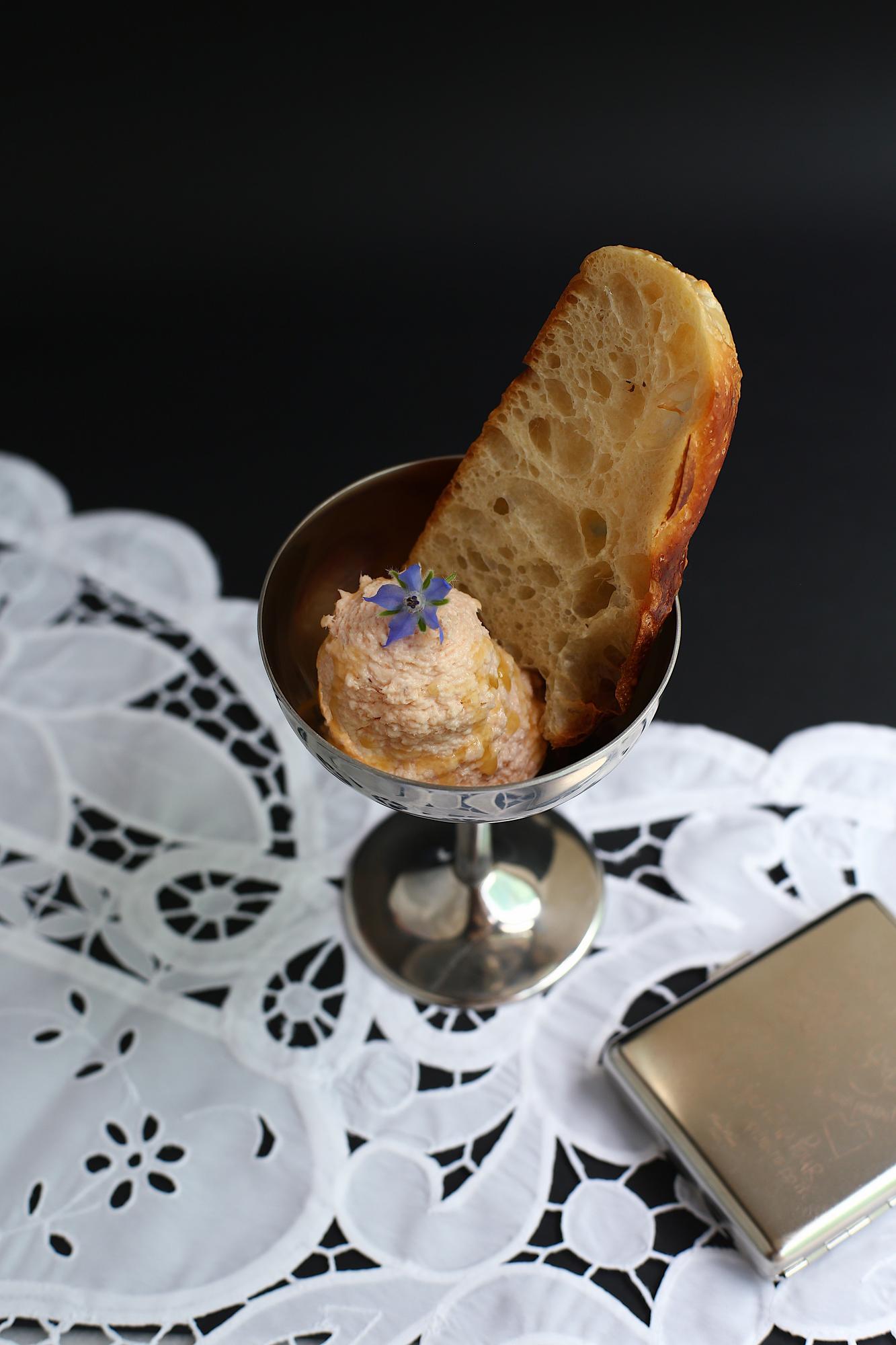 Мусс из лосося, фокачча