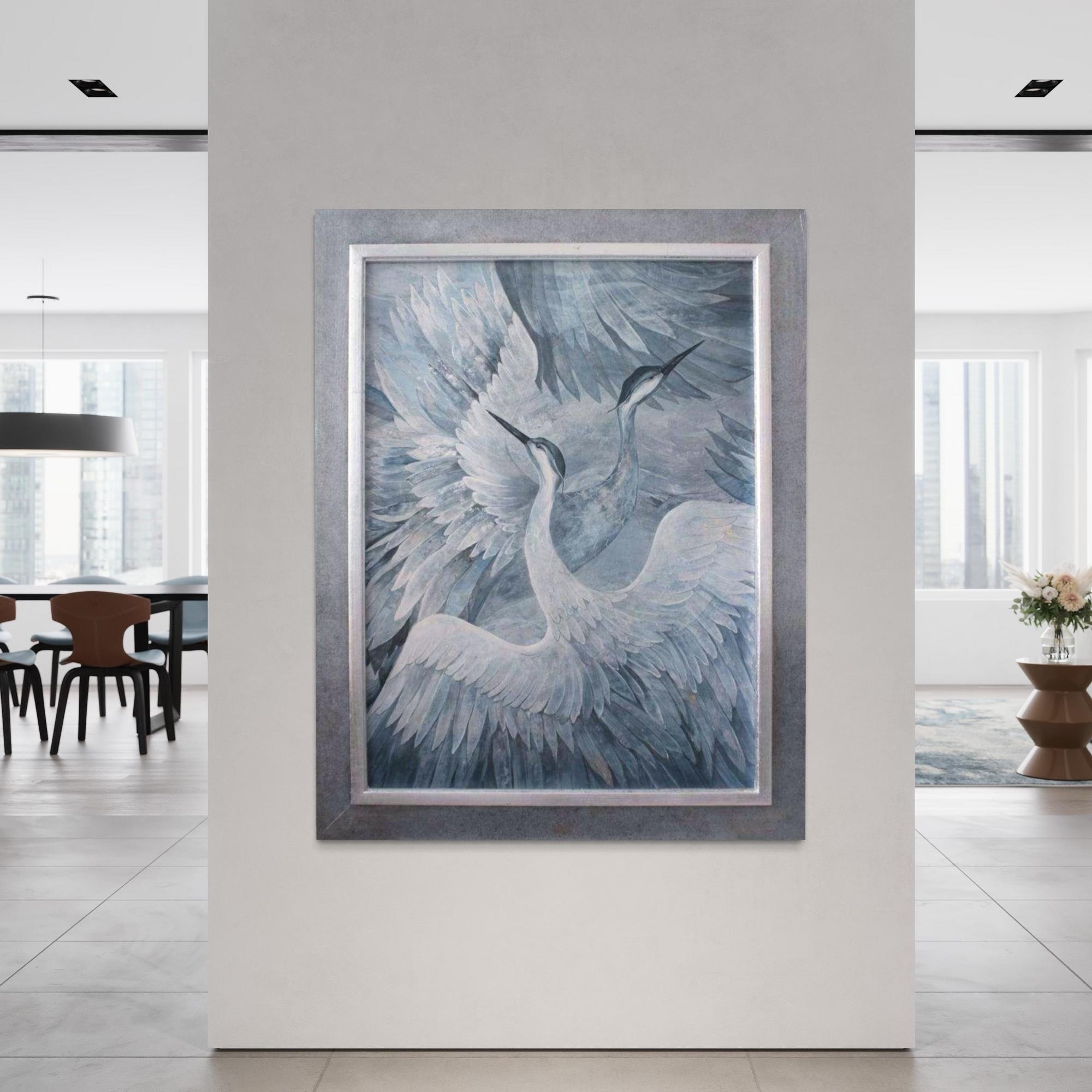 "Журавли" репродукция в раме