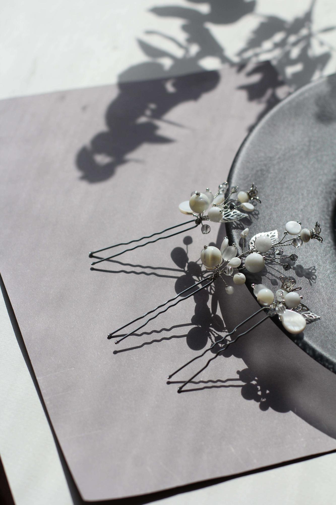 Набор из шпилек в серебреном цвете SET ONE