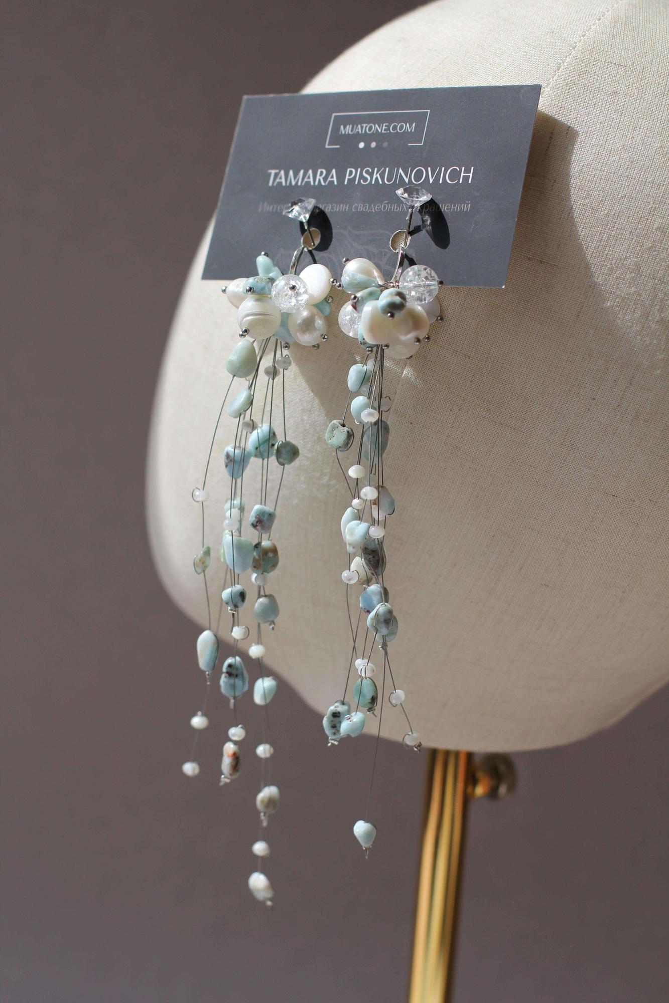 серьги STONE WATERFALL