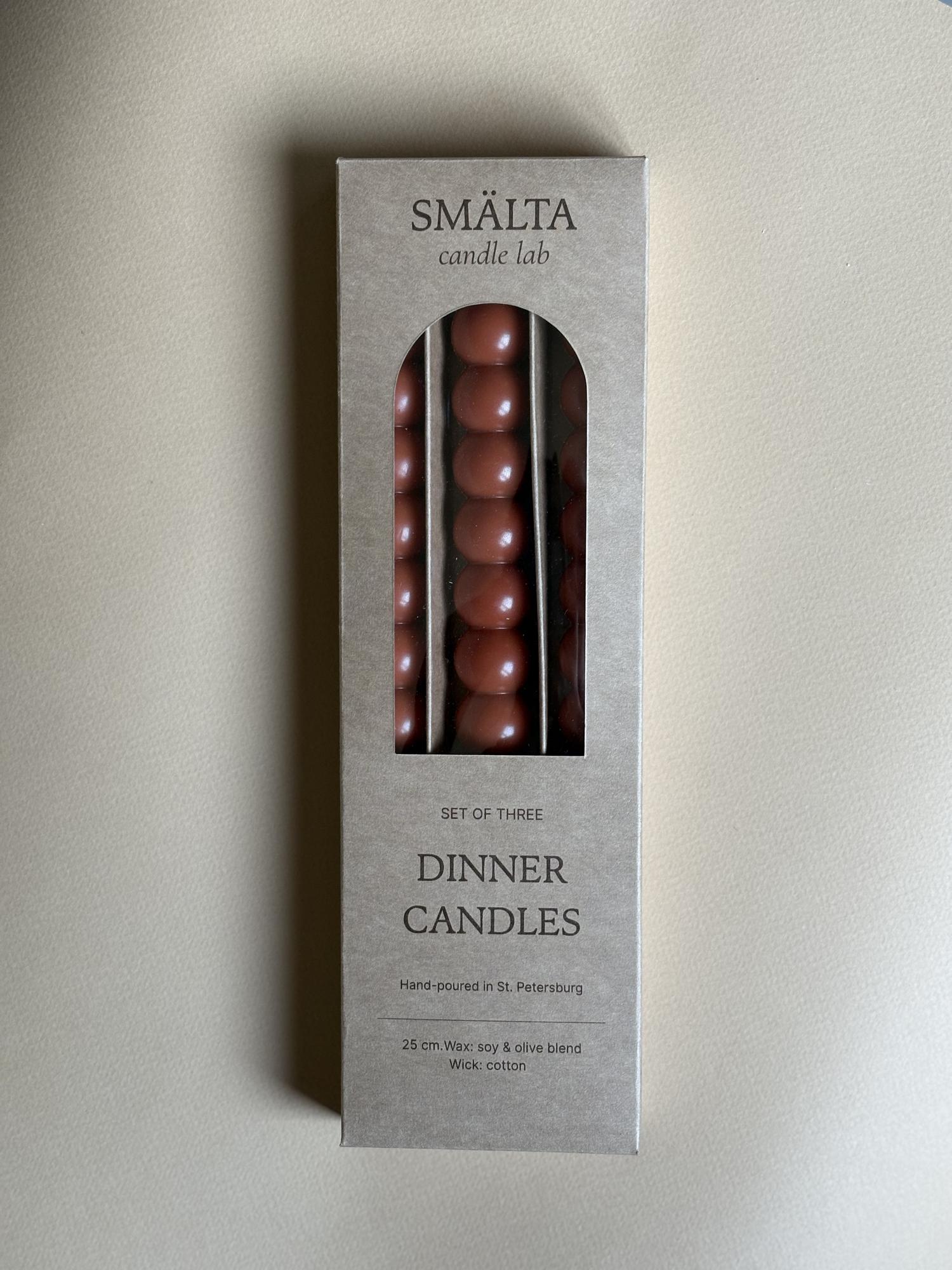 Набор свечей BUBBLE терракотовый