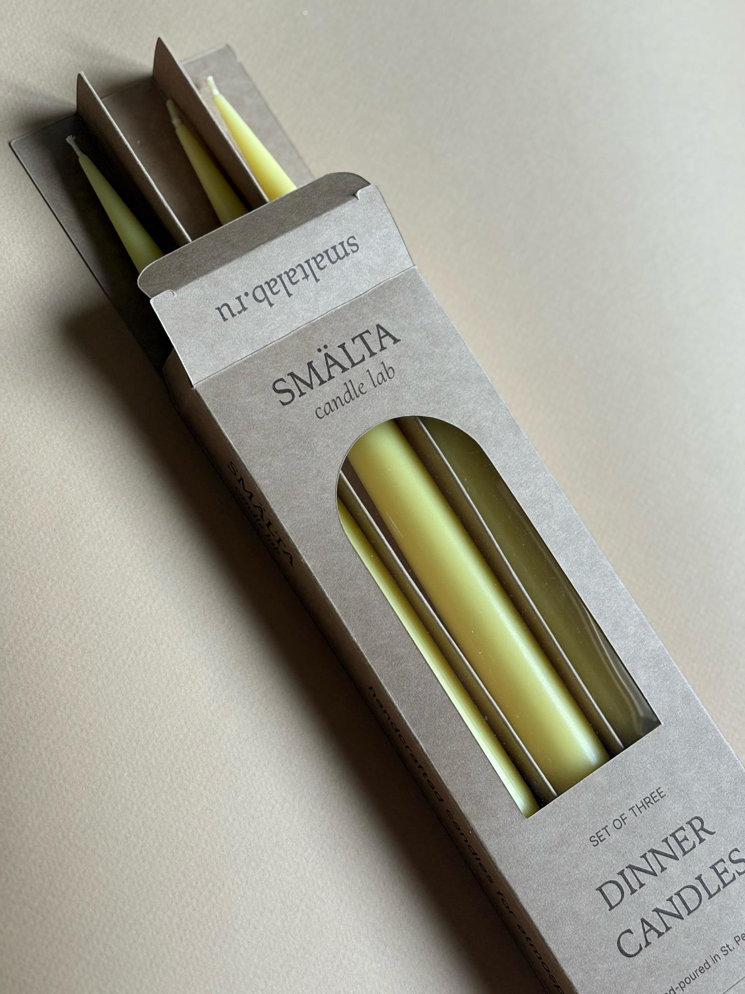 Набор свечей TAPER сливочное масло