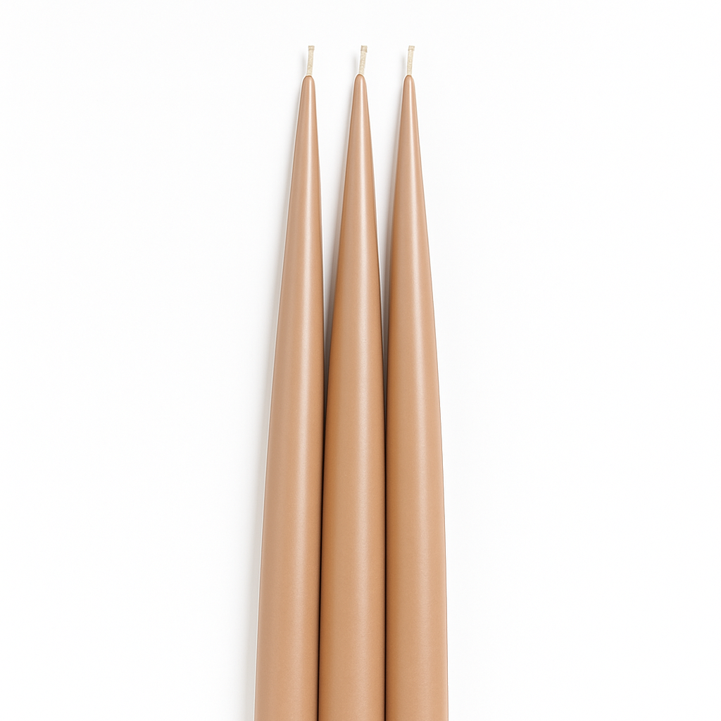 Набор свечей TAPER латте