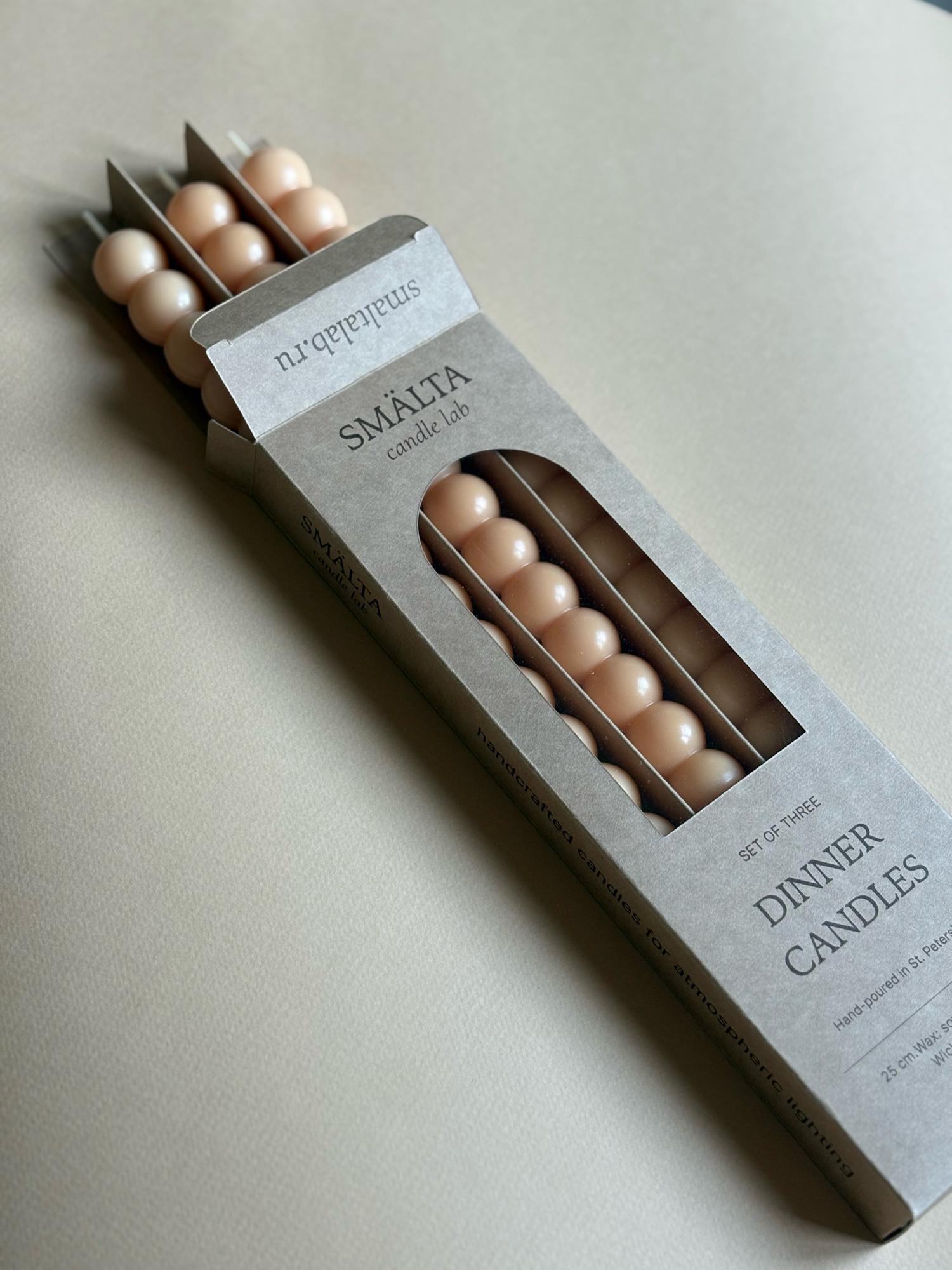 Набор свечей BUBBLE персиковый