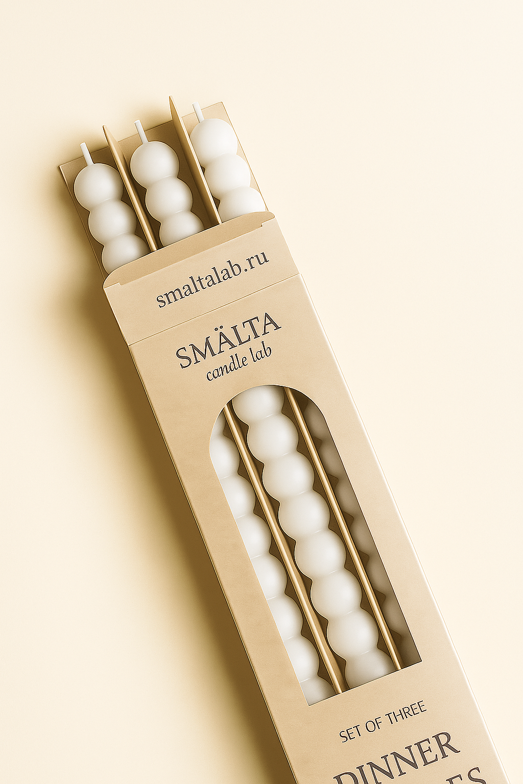 Набор свечей BUBBLE белый