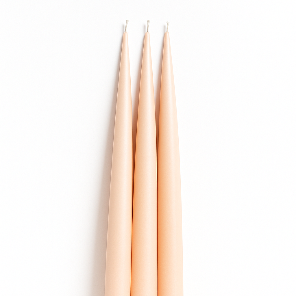 Набор свечей TAPER персиковый
