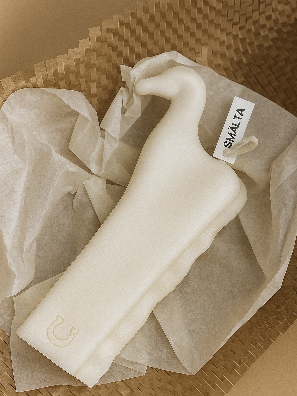 Свеча декоративная "Лошадь" белая