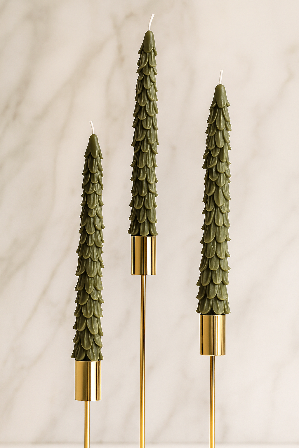 Набор свечей FIR FOREST оливковый