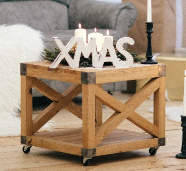 Скандинавский журнальный столик с крестовинами