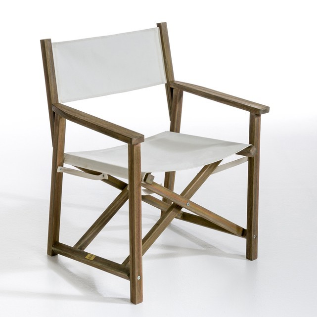 Стул режиссерский из состаренной акации и хлопка