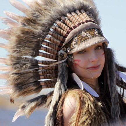 Роуч бежевый (индейский головной убор)