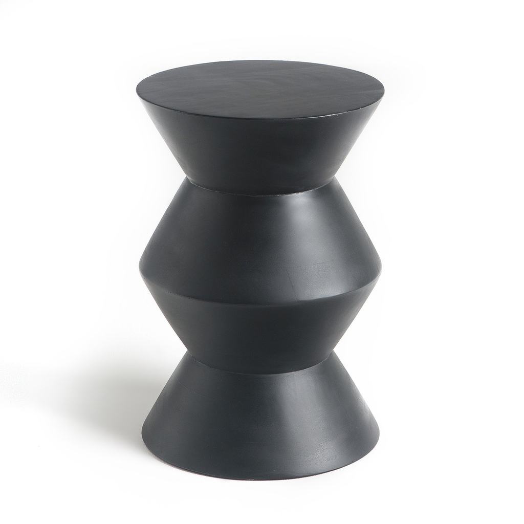 Столик из манго черный фигурный