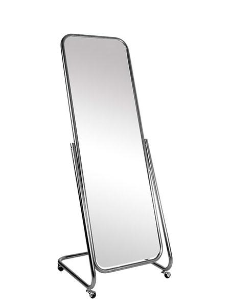 Зеркало с изменением угла на колесах, хром